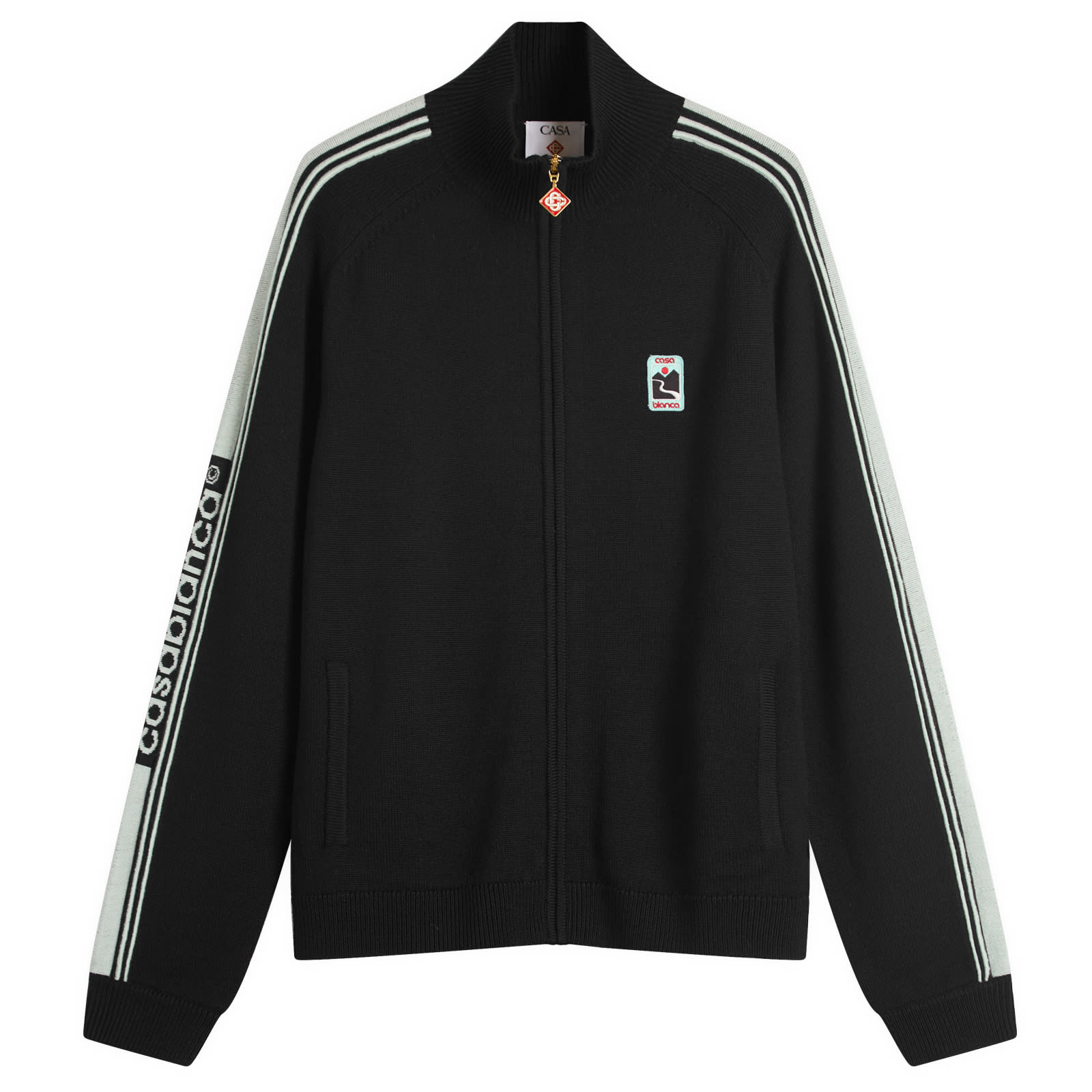 Casablanca Merino Zip Up Track Top Black | END. (AR)