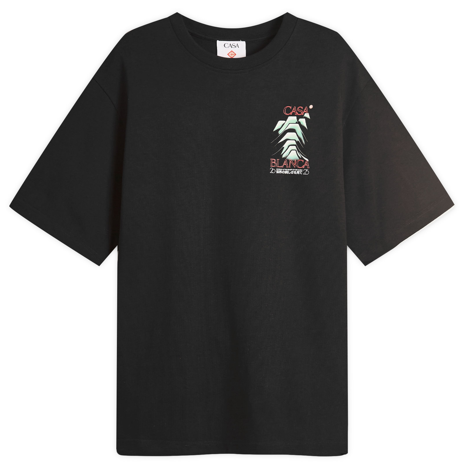 Casablanca MPF25JTS04404 関税送料込 Casablanca Frosty Mountain Screen Printed T-Shirt Black