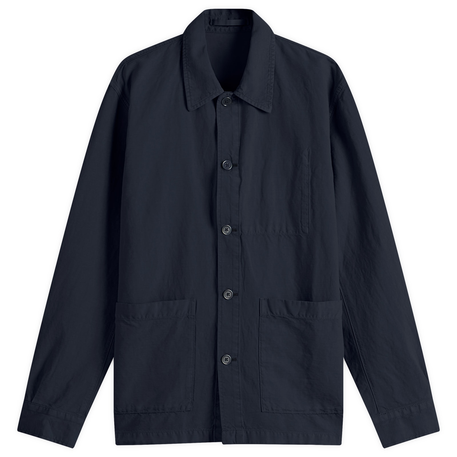 Norse Projects Men's Dark Navy Julian Cotton Linen Overshirt