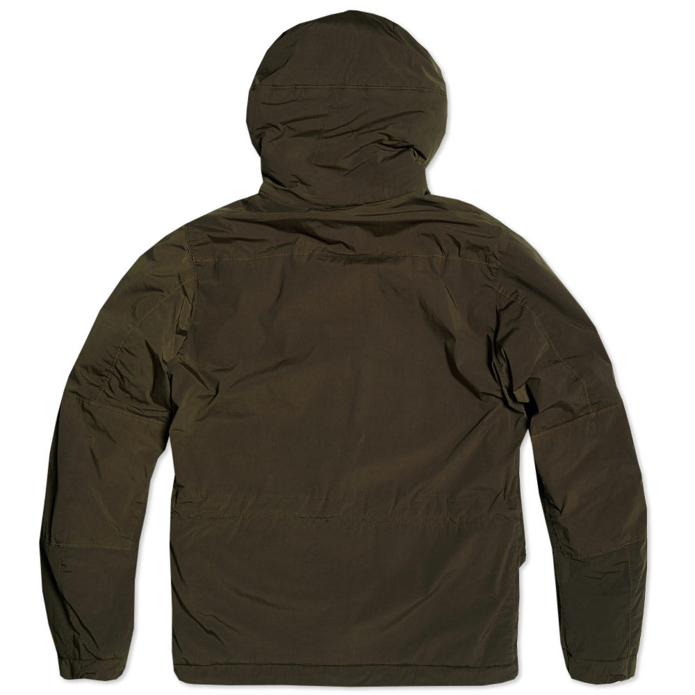 C.P. Company Wire Hood Down Filled Nycra Goggle Jacket Olive END.