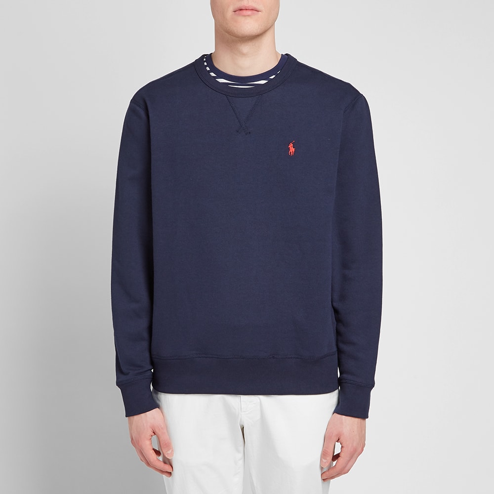 Polo Ralph Lauren Vintage Fleece Crew Sweat Cruise Navy | END.