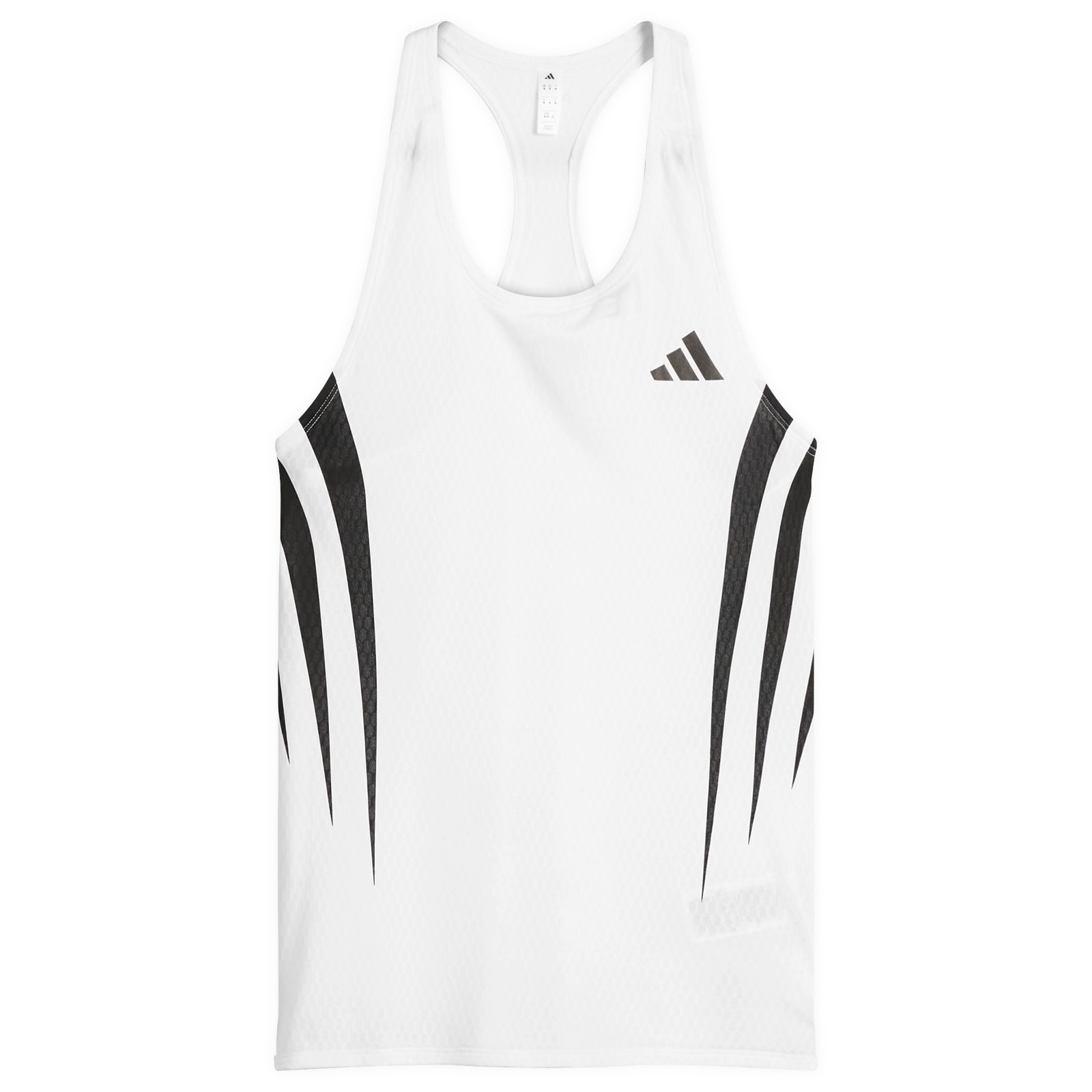 Adidas Men's White Adizero Archive Running Tank Top