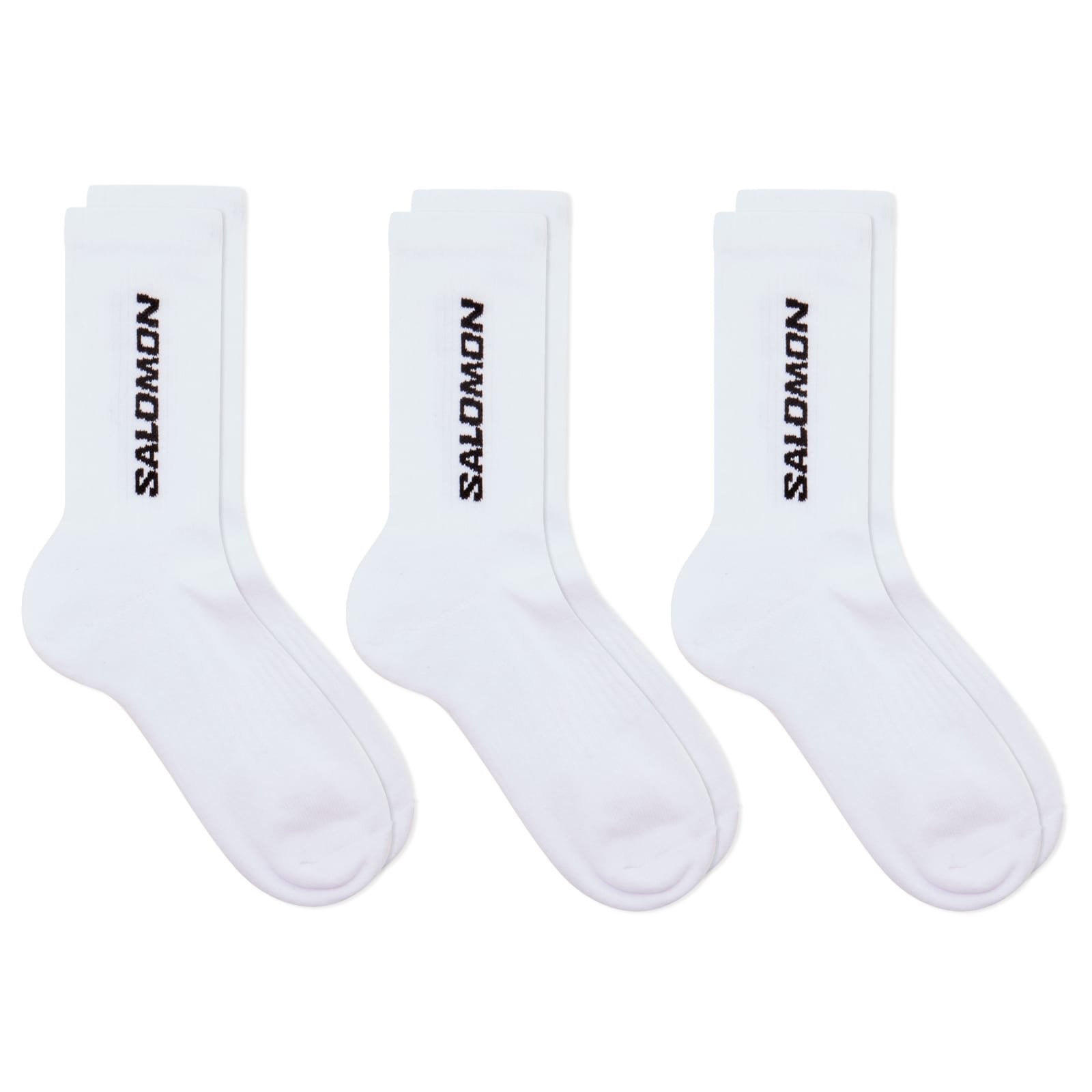Salomon Unisex White Everyday Crew Sock 3-Pack