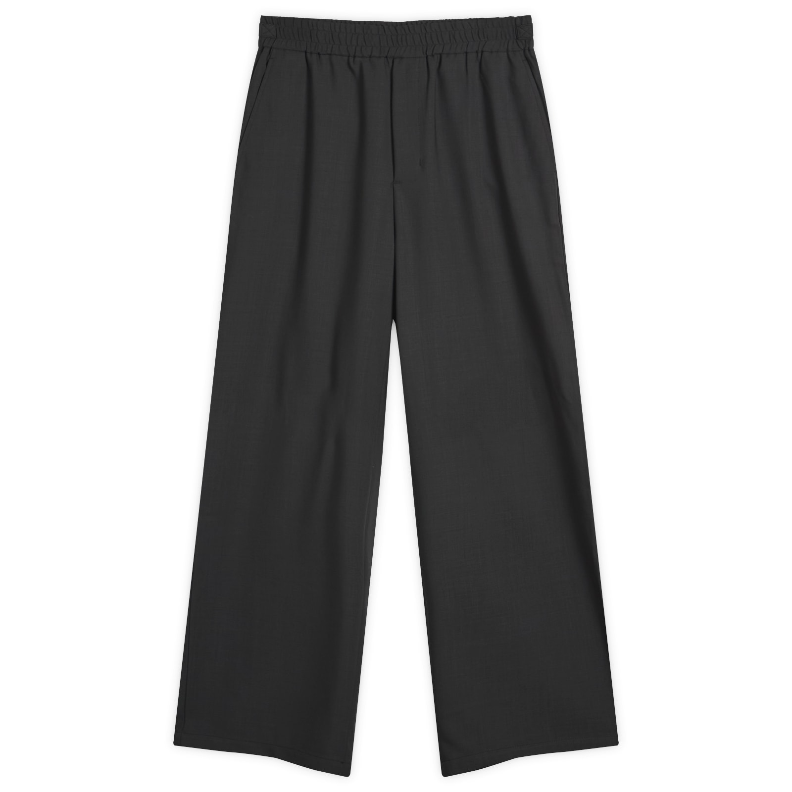 Ami Paris Men's Anthracite Light Wool Twill Elastic Pants
