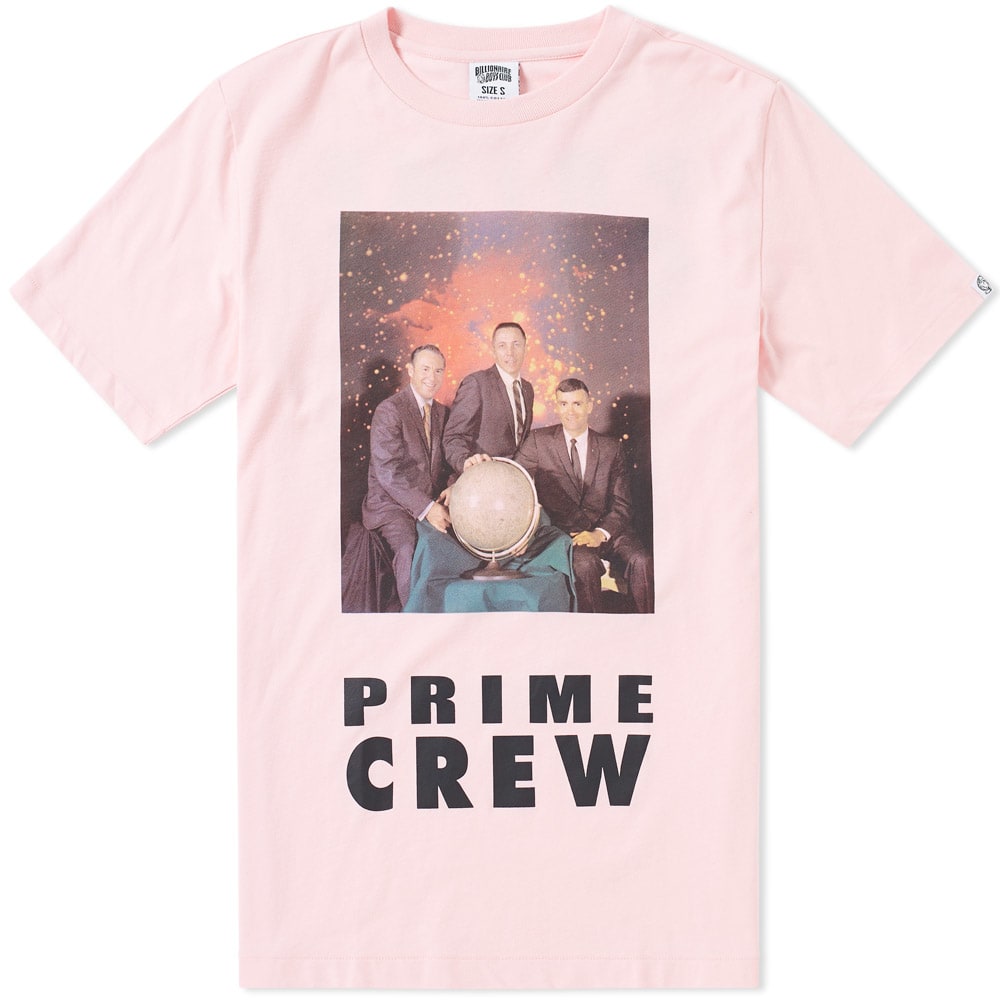 Between Japanese streetwear designer Nigo and music mogul Pharrell Williams, it’s no surprise their creative collaboration the Billionaire Boys Club has been such a success. With references to space and NASA seen throughout the collection, this portrait of the Apollo 13 prime crew is printed to the front of the cotton constructed tee, joined by ‘prime crew’ typography to the front and back. Finished with a ribbed crew neckline, BBC are altering the norms of streetwear.

100% Cotton
Ribbed Crewneck
Front & Back Graphics
Astronaut Patch to Sleeve