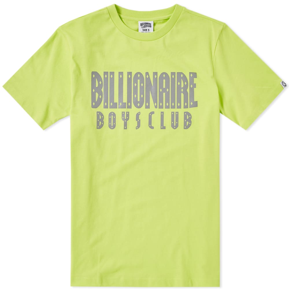 Between Japanese streetwear designer Nigo and music mogul Pharrell Williams, it’s no surprise their creative collaboration the Billionaire Boys Club has been such a success. Fusing contemporary streetwear with technicality, a reflective print logo sits to the chest of this classic cotton tee. A small astronaut graphic decorates the back, while a branded tab to the sleeve finishes off the t-shirt, perfect for the darker nights approaching.

100% Cotton
Reflective Print Logo
Ribbed Crewneck
Astronaut Graphic to Reverse
Branded Tab to Sleeve