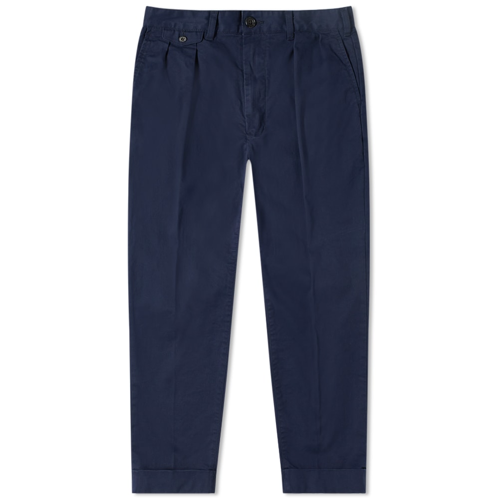 Beams Plus 2 Pleat Chino Dark Navy 