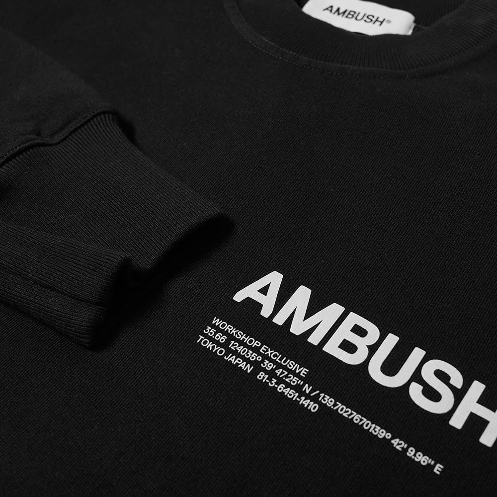 Ambush Logo Crew Sweat Black & White END.