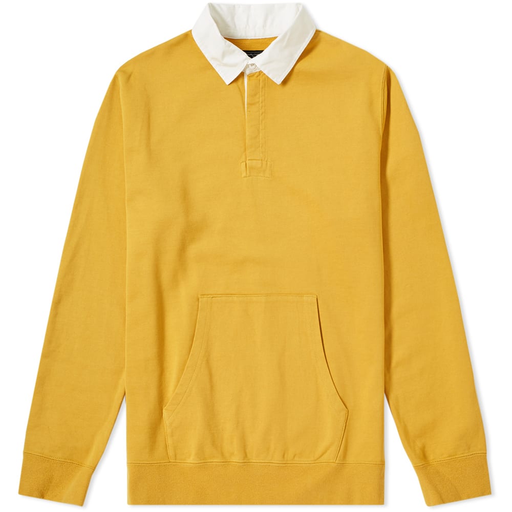 A sporty essential that’s perfect for adding a splash of colour to your on-campus aesthetic, Beams Plus channel Ivy League through this reimagined rugby sweat. Taking signature details from the original shirt, the cotton jersey layer brings a contrast collar and concealed button placket to keep rugby at the core, while its pouch pocket serves effortless off-duty style.

100% Cotton
Contrast Collar
Concealed Button Placket
Kangaroo Pouch Pocket
Bound Cuffs & Hem