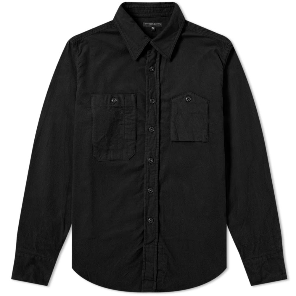 Engineered Garments Work Shirt Black Cotton Flannel | END.