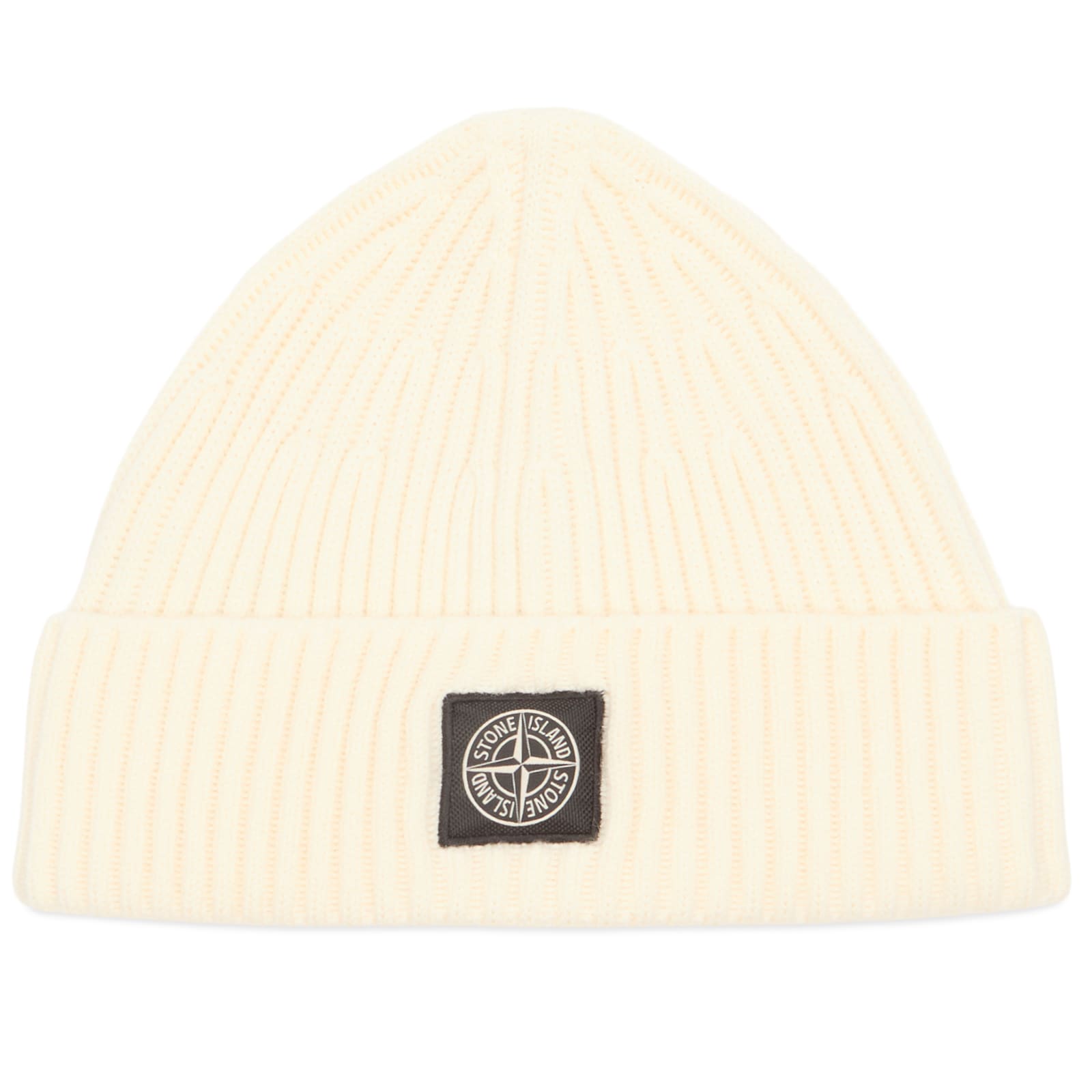 Stone Island Men’s Full Rib RWS Wool Beanie Ivory