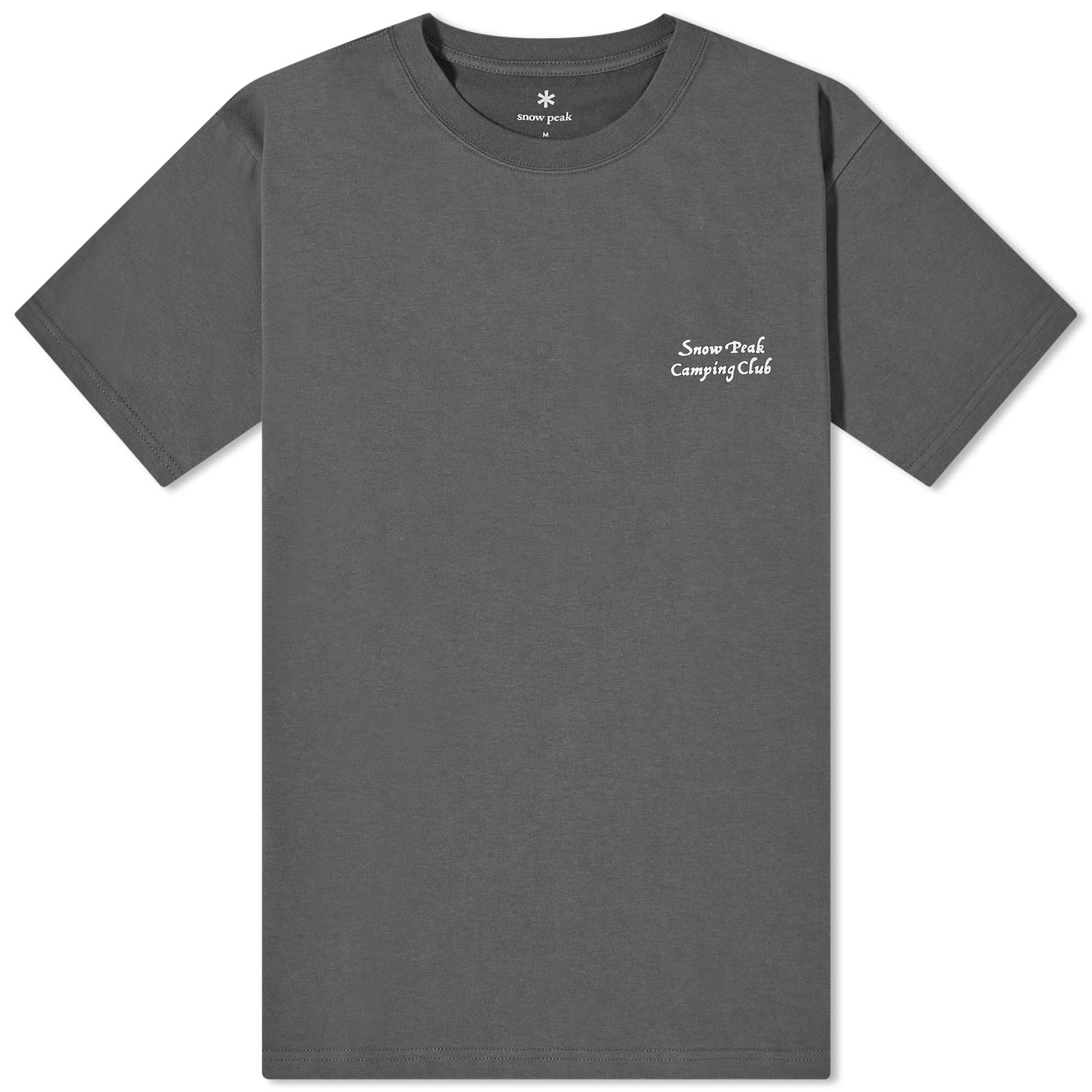 SNOW WASH LOGO CROPPED LONG TEE - CHARCOAL