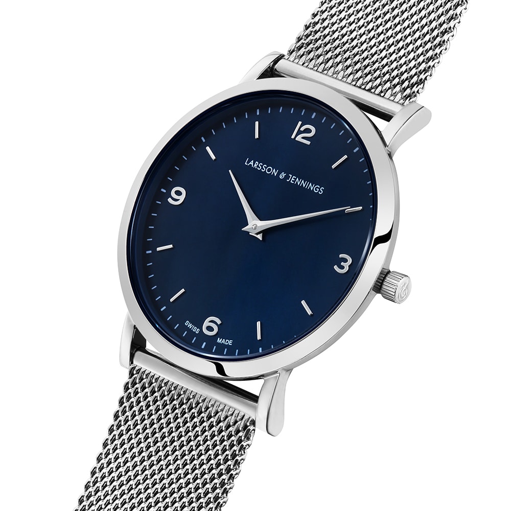 Larsson & Jennings Lugano 38mm Watch Navy & Silver | END.