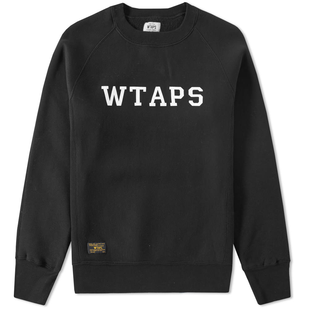 WTAPS, the Tetsu Nishiyama-headed label has been honing it's streetwear aesthetic since 1996. For AW'16 the brand continues to craft their pieces to the highest quality in Japan, updating classic sportswear staples. The Design 01 Crew Sweat is constructed from a cotton blend jersey finished with the signature WTAPS logo at the chest. Styled with a ribbed neckline, v-insert at the front and back and finished with ribbed cuffs and hem.

Cotton Jersey
Ribbed Neckline, Cuffs & Hem
Raglan Sleeves
Woven WTAPS Tag
Made In Japan