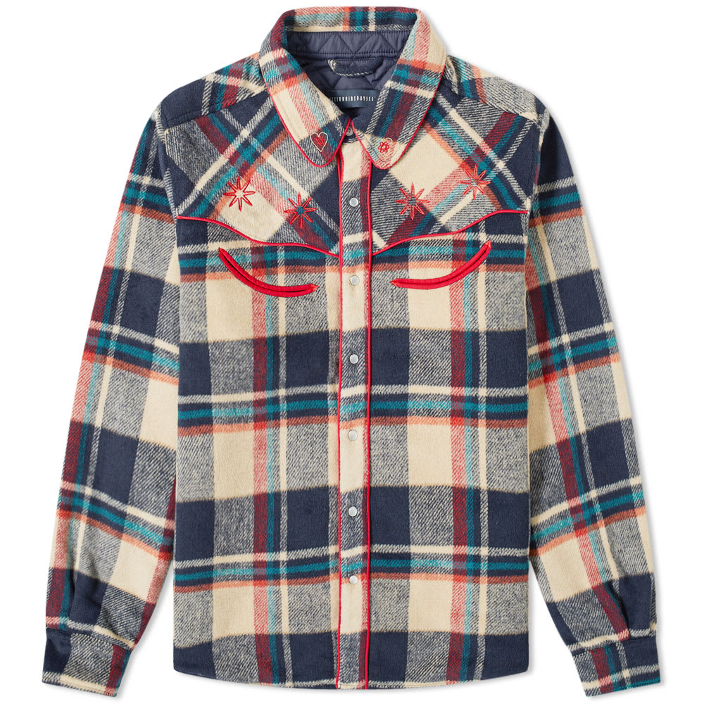 Drawing design inspiration from classic Western style, Billionaire Boys Club present this checked overshirt in tan. Made from a woolly blend, the streetwise staple echoes the brand’s modern aesthetic with contrast pipe detailing and embroidered artwork throughout. Lined with a quilted nylon interior for additional warmth, this is a perfect layering piece

90% Polyester, 10% Wool
Nylon Lining
2 Chest Pockets
Press Stud Closure
Embroidered Branding
