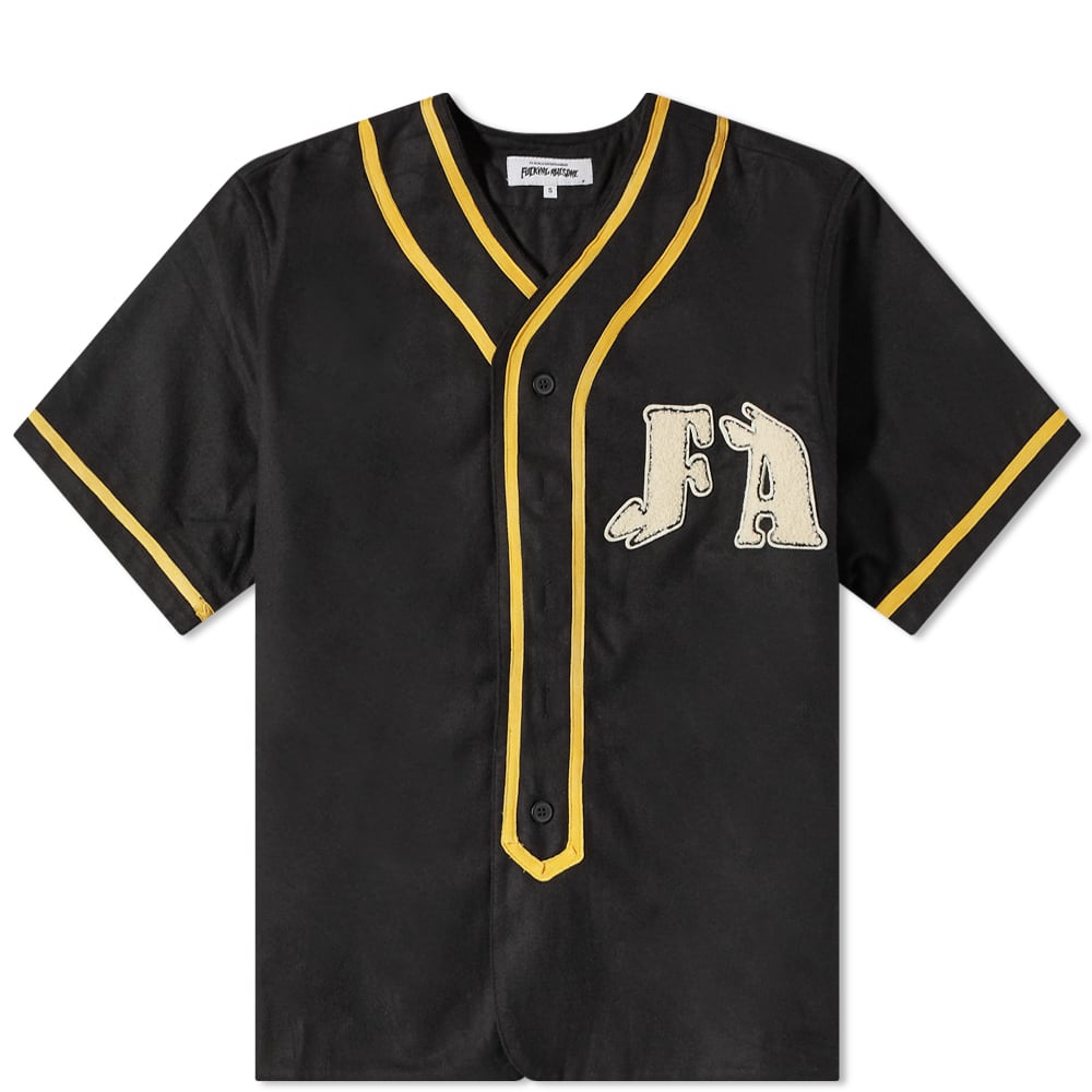 Fucking Awesome Baseball Over Shirt Black & Yellow | END. (TW)