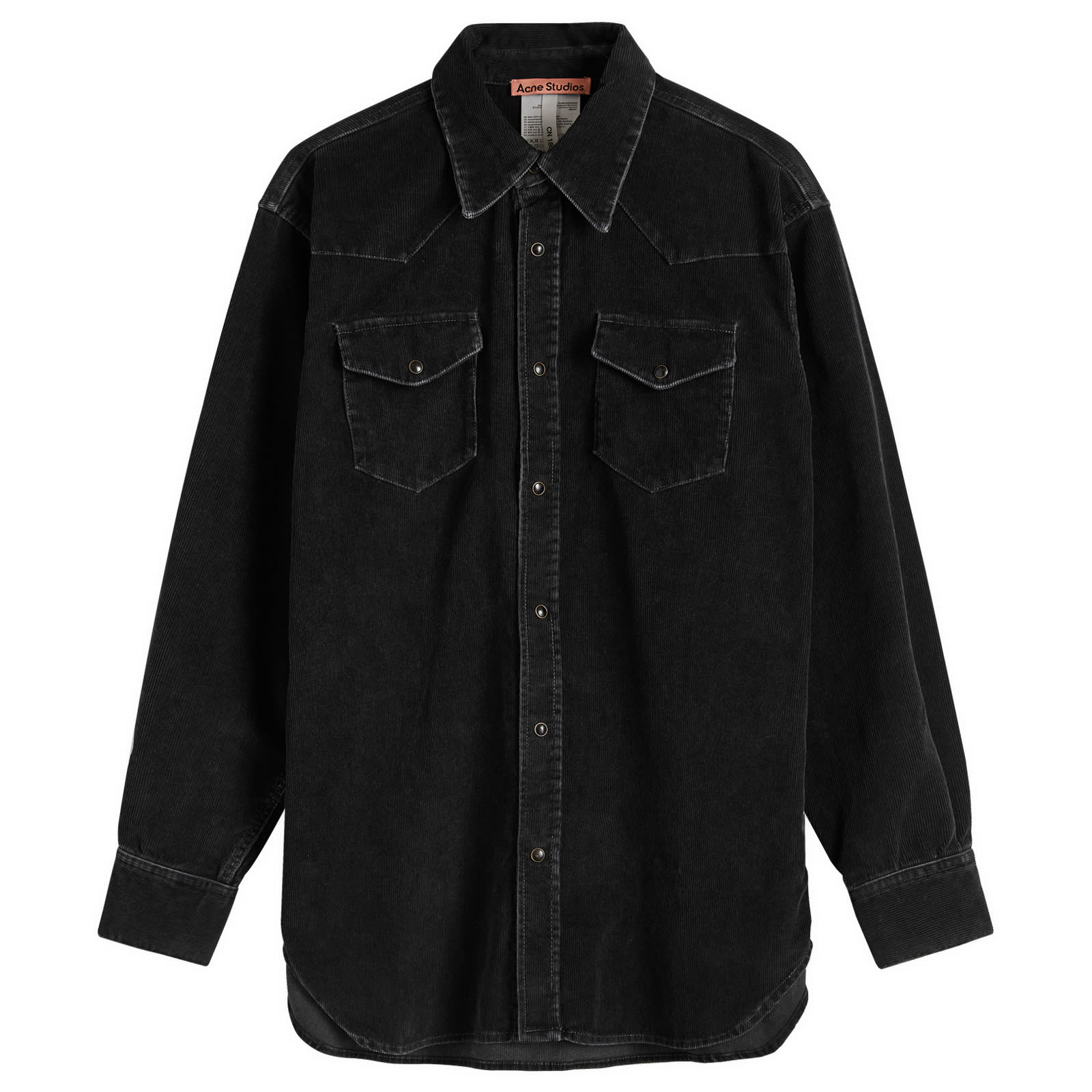 Acne Studios Men's Karty Corduroy Overshirt Black - Curated Menswear