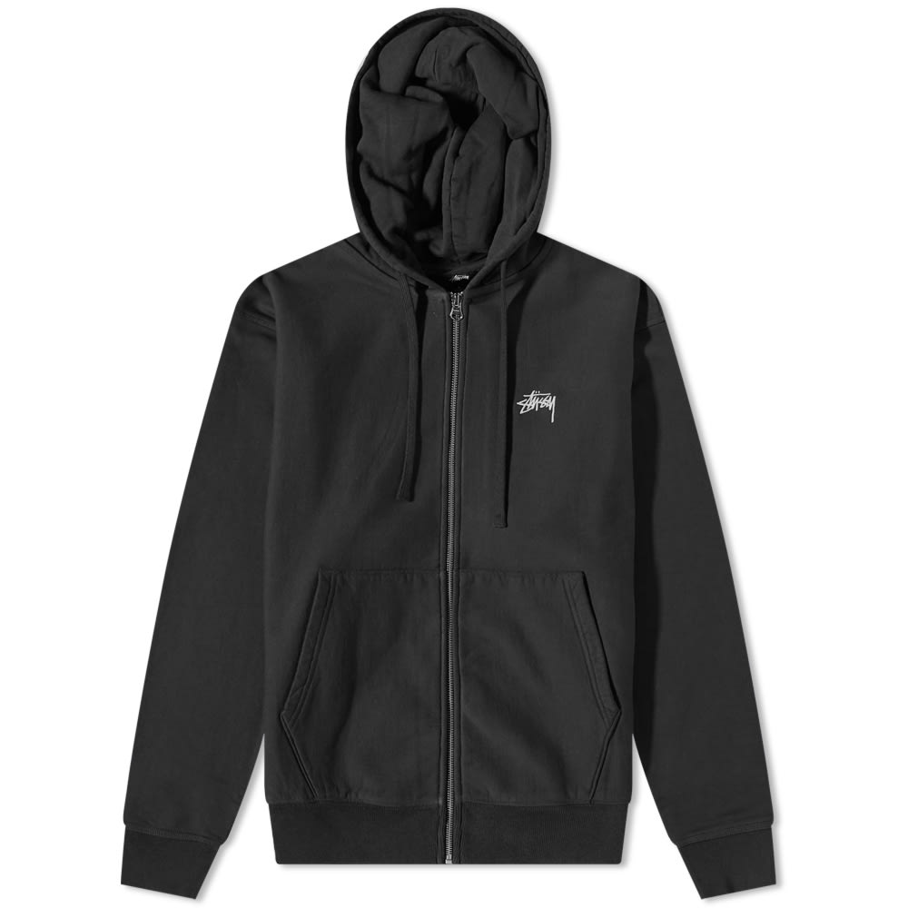 Stussy Stock Logo Zip Hoodie Black | END. (SG)