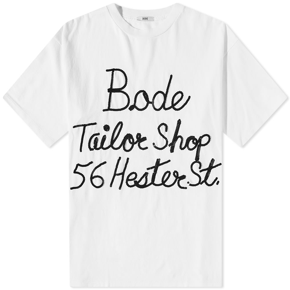 【送料&関税込】Bode T-shirt In White Cotton BODE Tailor Shop T-Shirt White | END. (US)