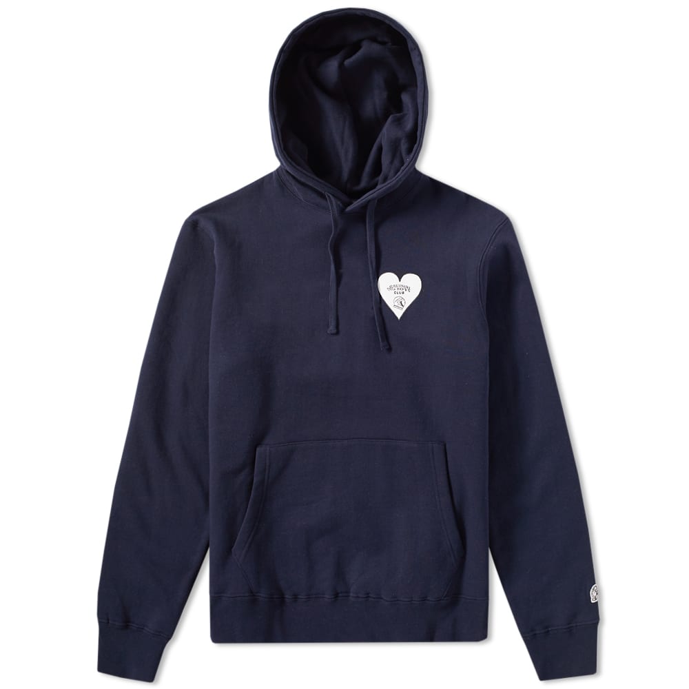 Known around the globe for their graphic take on streetwear, Japanese outfit Billionaire Boys Club deliver a variety of bold branding to wardrobe essentials.The back panel of the Nose Art Hoody has been printed with the imagery of a pin-up girl, emblazoned with the motto 'Wealth is of the heart and mind, not the pocket'. To the chest of the hoody sits the Japanese label's distinctive logo in a heart motif, whilst a woven patch completes the design to the sleeve.

100% Cotton
Slogan Print To Back
Logo Print To Chest
Kangaroo Pocket
Drawstring Hood
Ribbed Cuffs & Hem