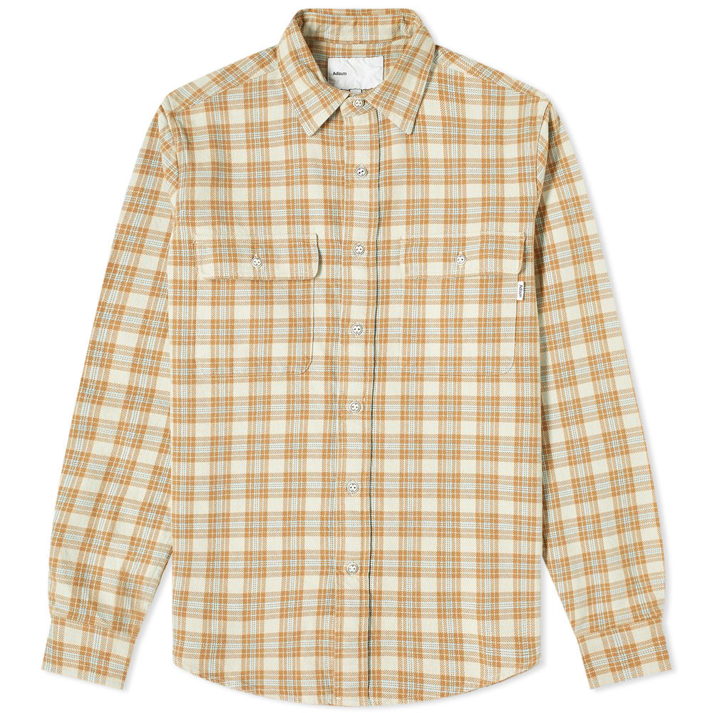 Adsum Oatmeal Plaid Workshirt Stone 