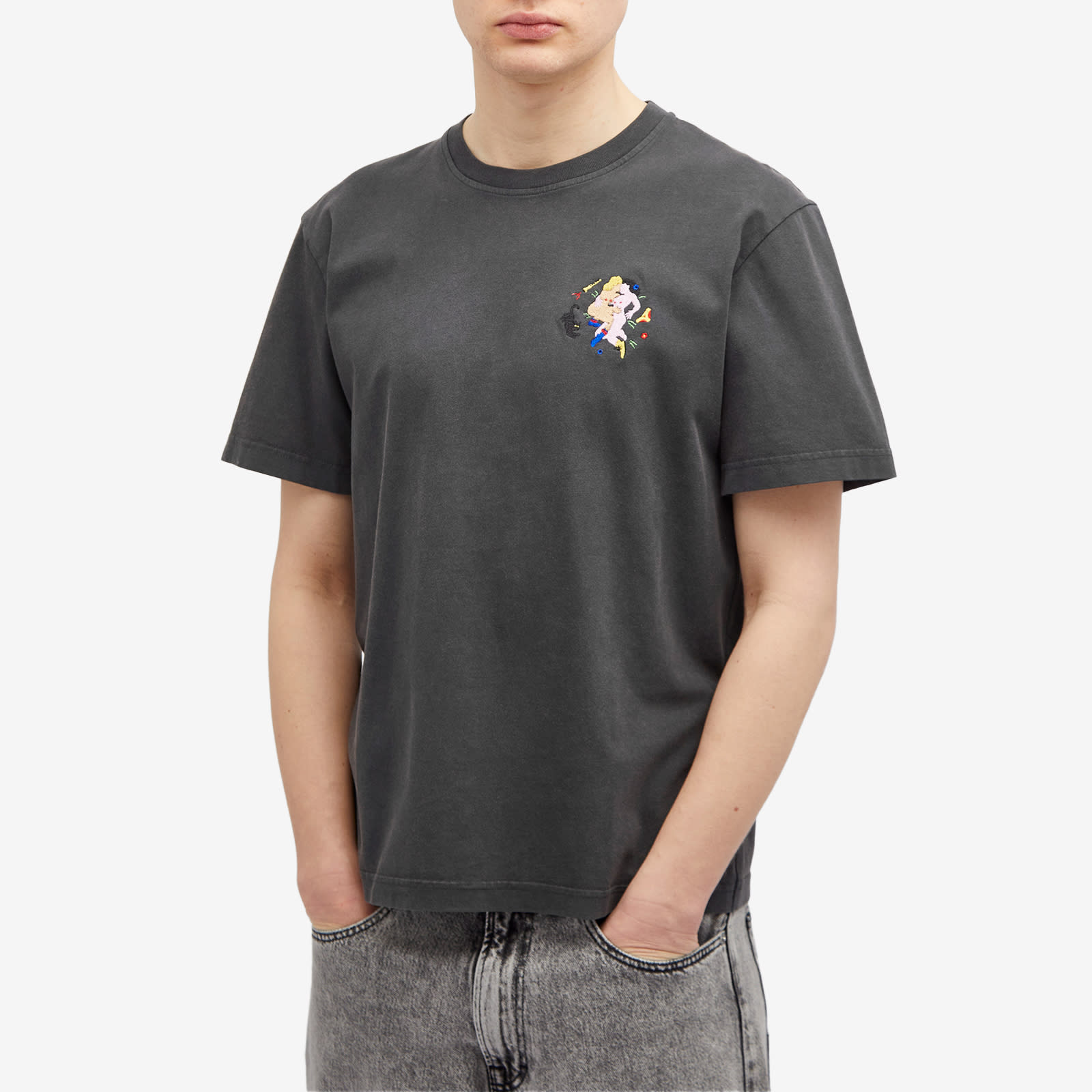 【関税込み】Carne Bollente グレー Earth Beat Tシャツ Carne Bollente メンズ tシャツ | SSENSE 日本