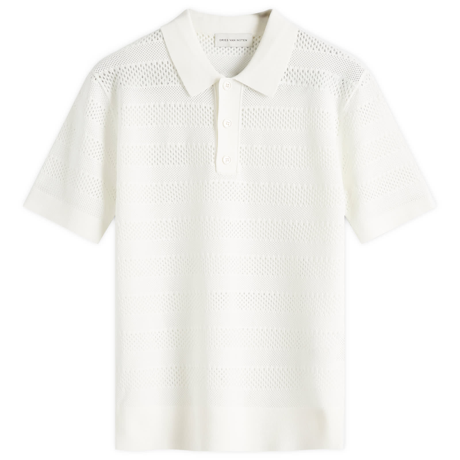 Tシャツ・カットソー Dries Van Noten Dries Van Noten Mercy Polo DRIES VAN NOTEN BLACK MERCY POLO TOP – AREA+001