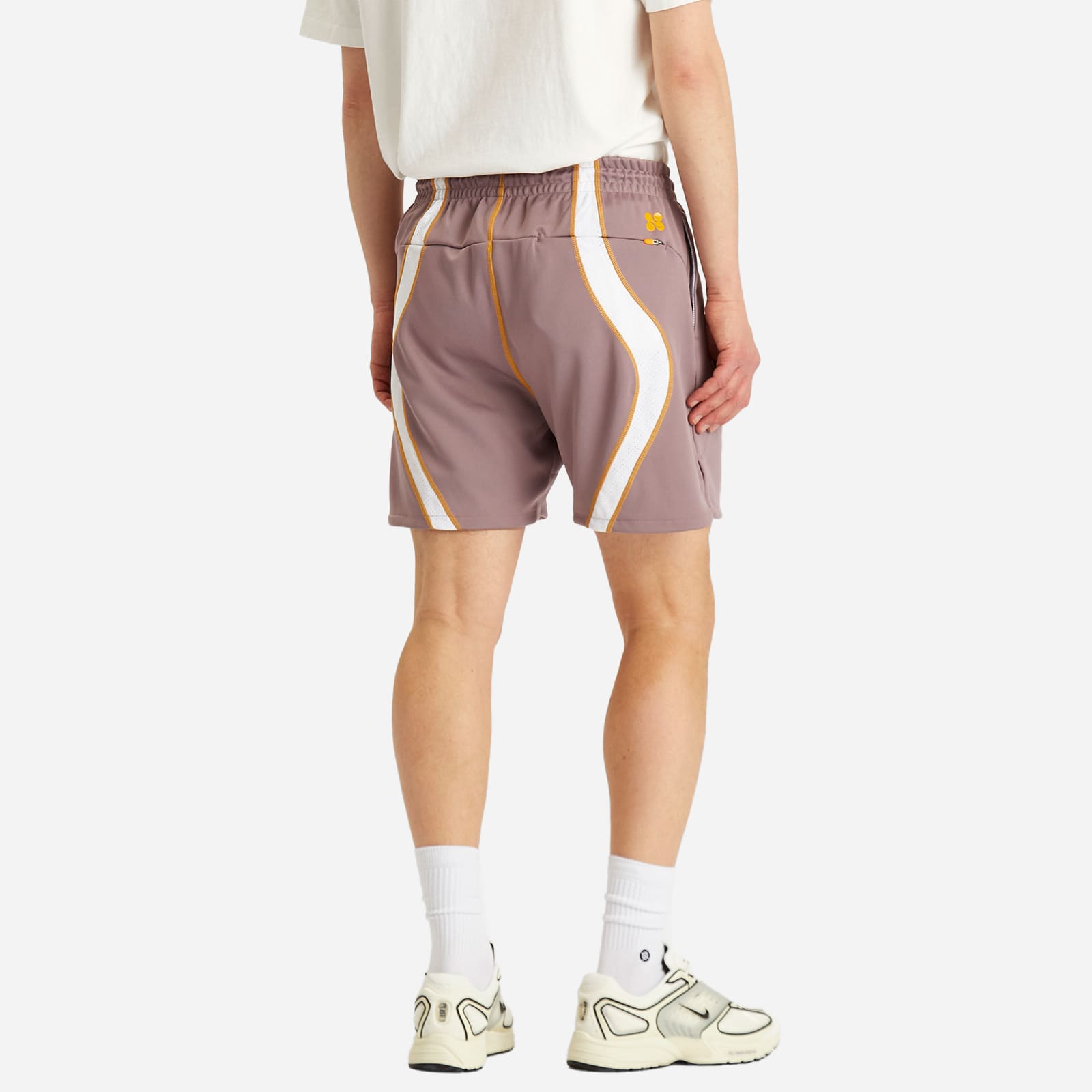 nike woven shorts taupe