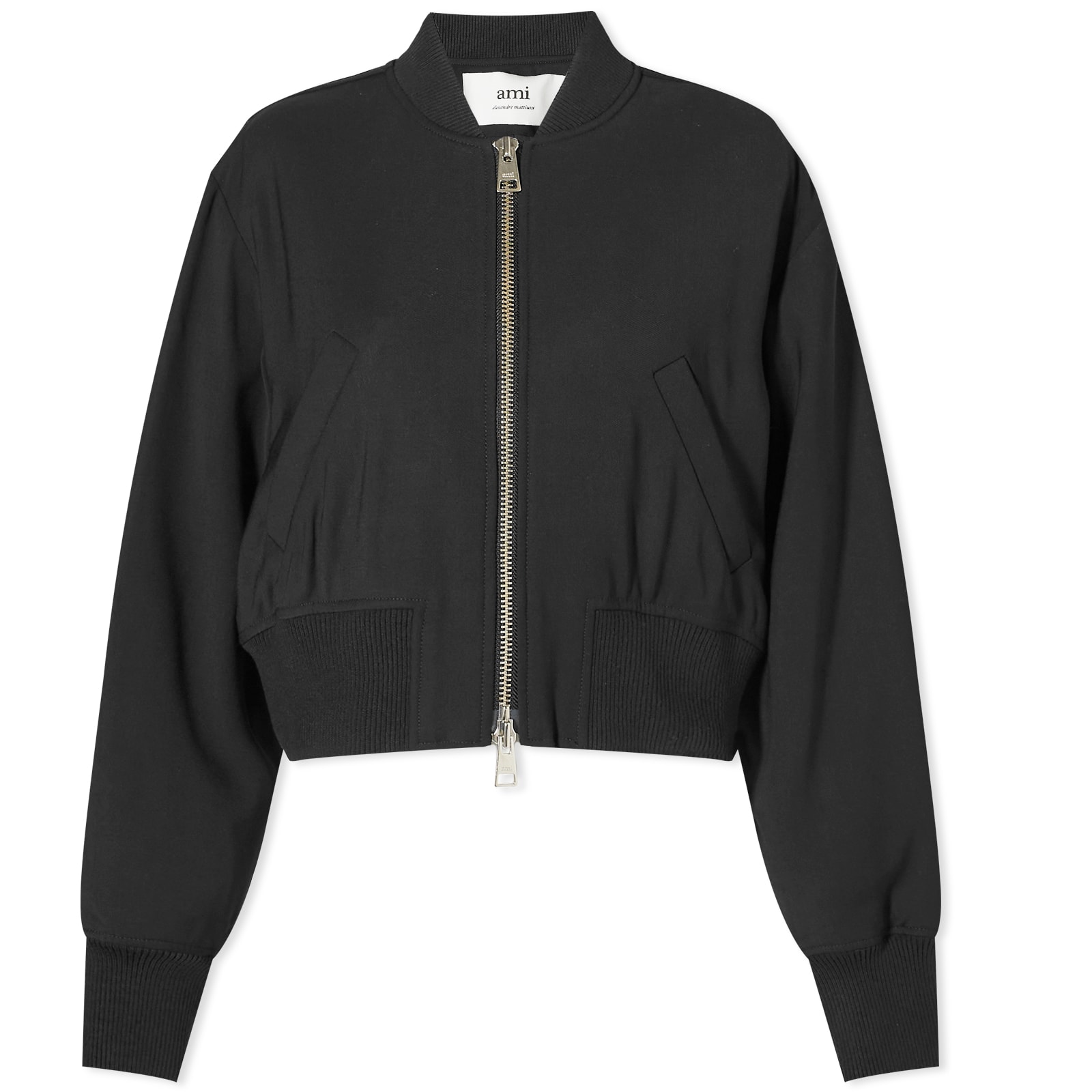 AMI｜JACKETS (FJK002 VI0007 2811) AMI Paris Zipped Bomber Jacket Black | END. (US)