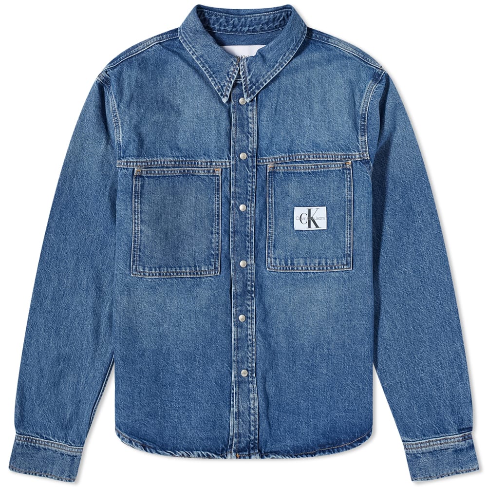 Calvin Klein Linear Denim Shirt Medium 