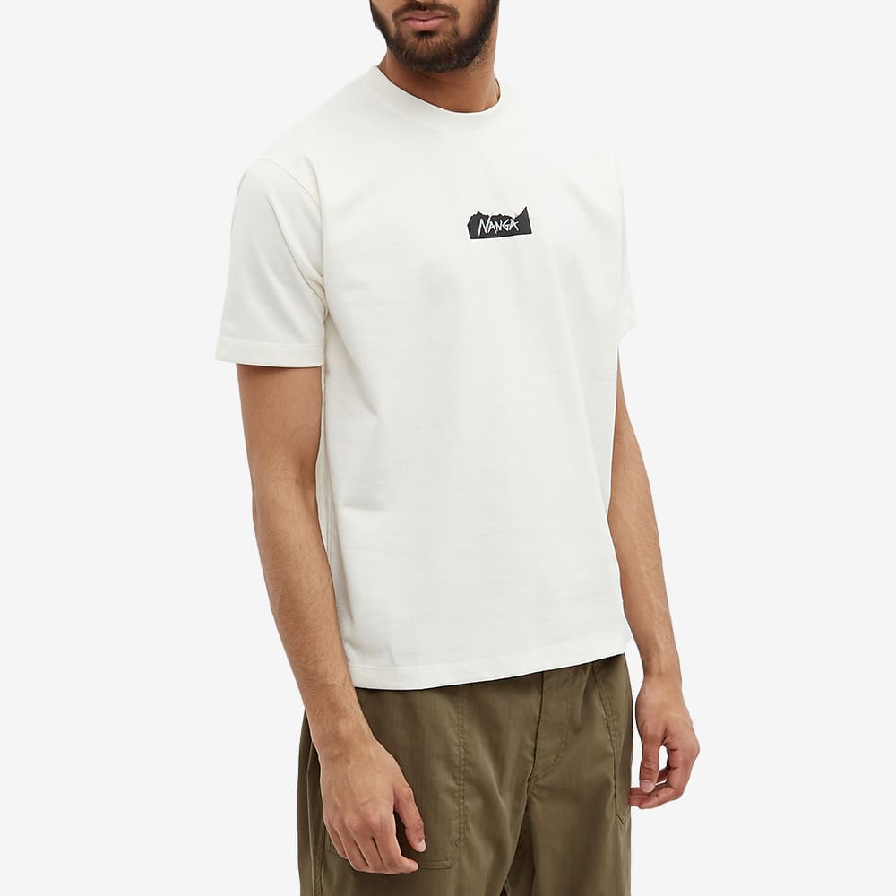 NANGA Eco Mountain Logo Tee White | END 