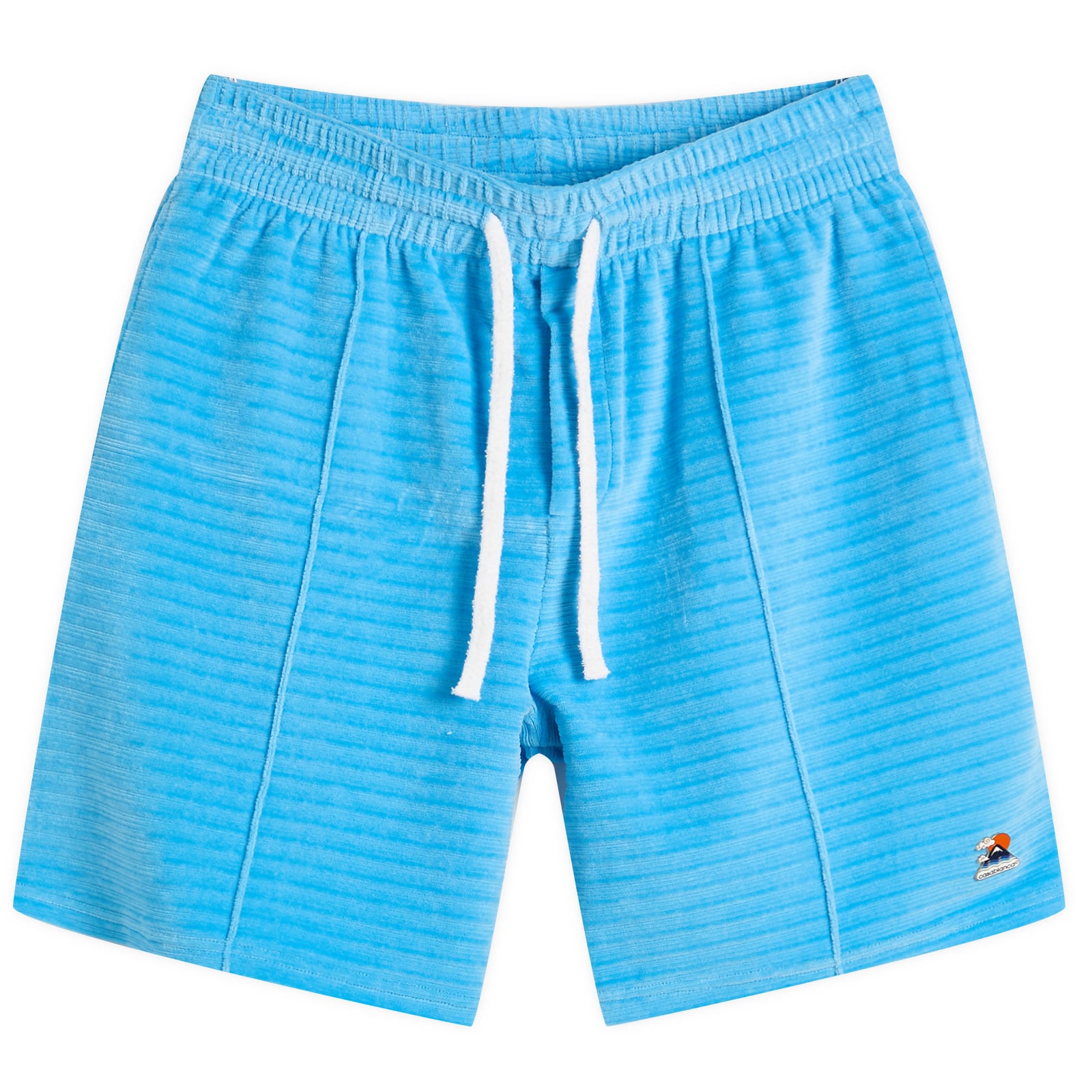 Casablanca Men's Blue Velour Pintuck Shorts