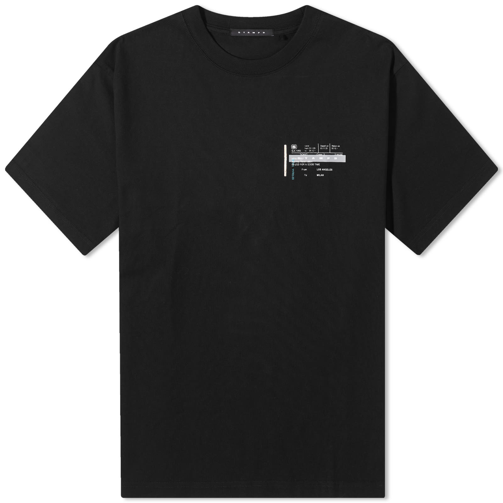 STAMPD Transit Ticket Relaxed T-Shirt Black | END. (FR)