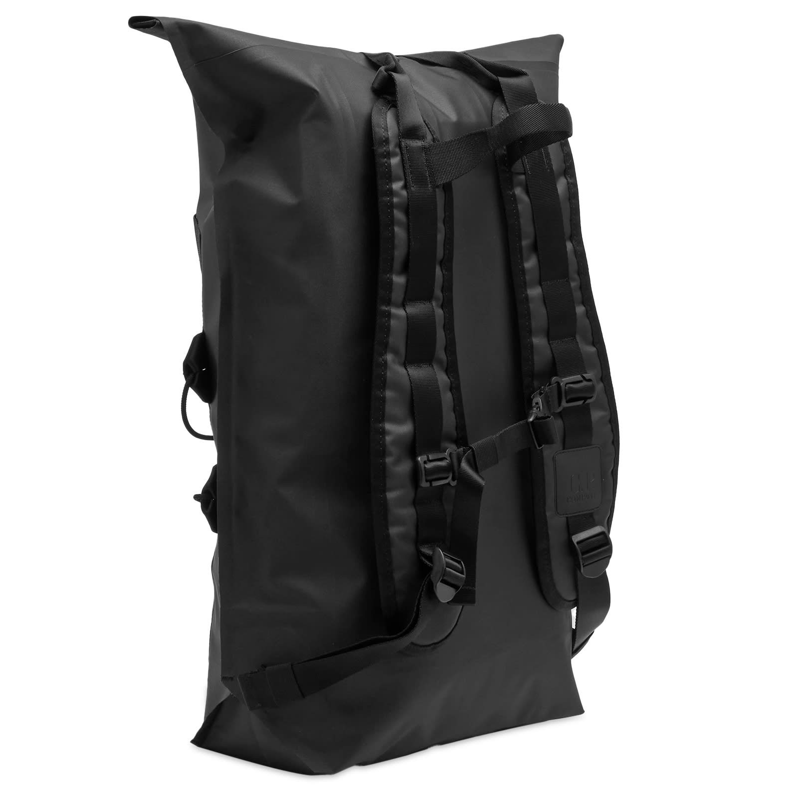 cp company metropolis リュック C.P. Company Men's Metropolis Rubber Reps Rolled Backpack Black