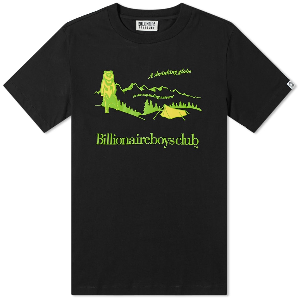 Believing the brand to be about more than the clothing it produces, Billionaire Boys Club founders Nigo and Pharrell introduce a black tee complete with a hard-hitting truth across the chest. Twisting the climate-epidemic towards a space exploration positive, the classic-fit t-shirt is finished with an environmental green print across the chest and an astronaut motif to the rear.100% CottonRibbed CrewneckPrinted BrandingWoven Brand Tab