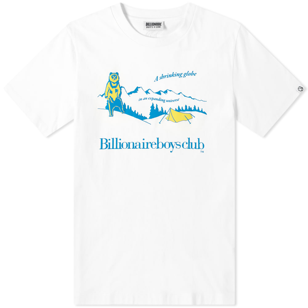 Ready for the new season, Billionaire Boys Club introduces a white cotton t-shirt completed in typical brand fashion. Wearing a climate-influenced mantra, the front of the tee combines a large blue print and traditional printed branding to the chest; while a ribbed crewneck and iconic astronaut to the reverse complete the look.100% CottonRibbed CrewneckPrinted BrandingWoven Brand Tab