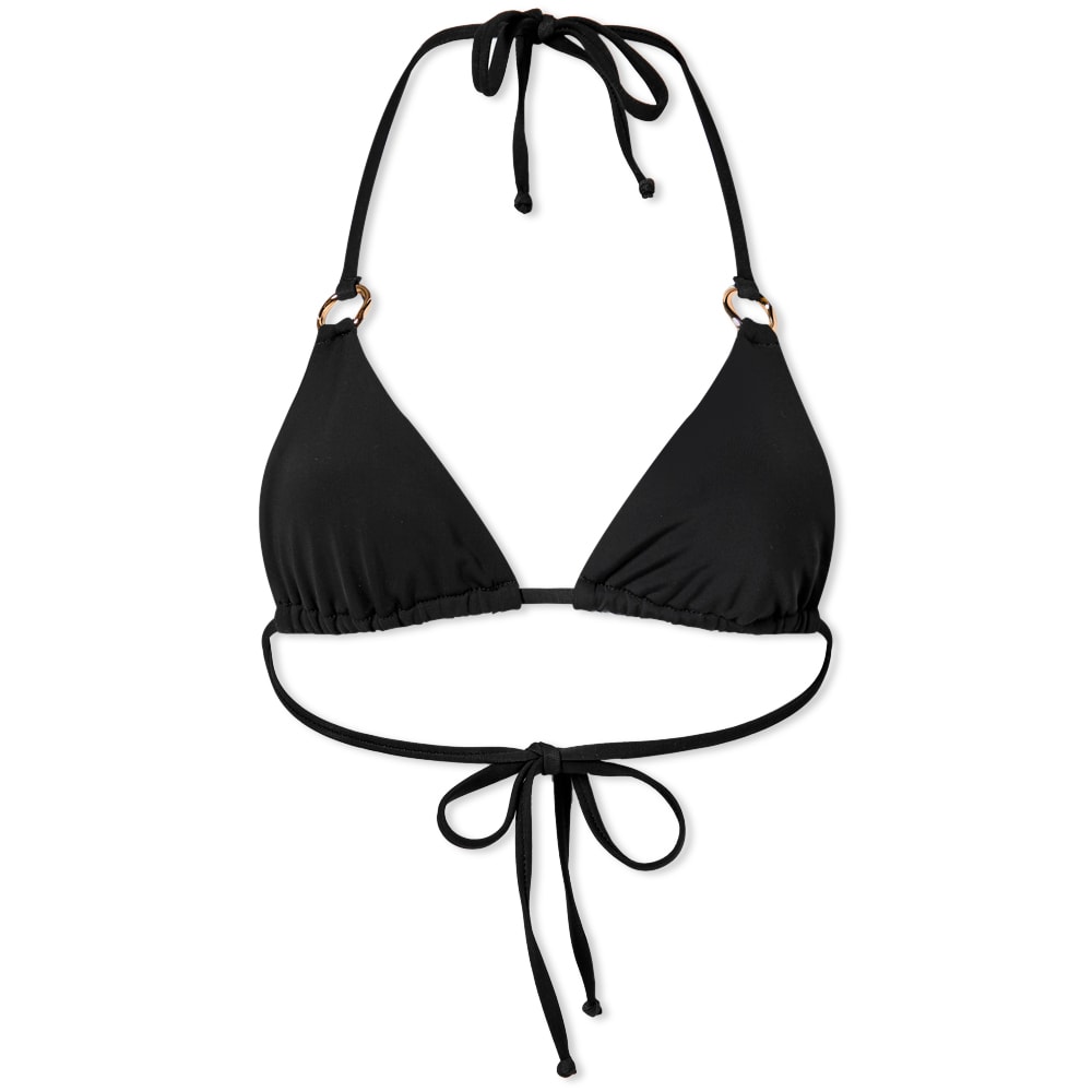 Louisa Ballou Mini Ring Triangle Bikini Top Black END.