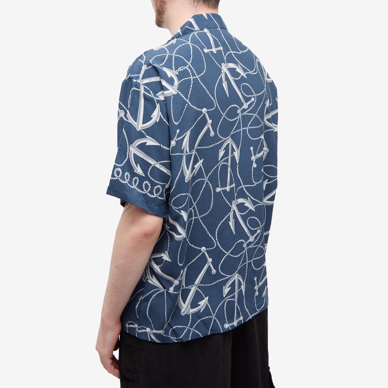 Neighborhood Men's Anchor Hawaiian Shirt Navy - Curated Menswear
