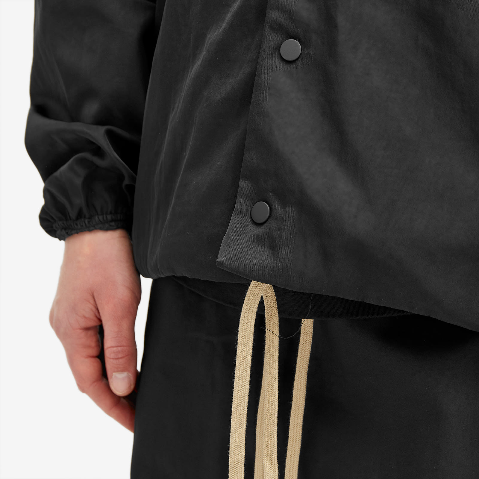 Fear of God ESSENTIALS Men's Textured Nylon Hooded Coach Jacket