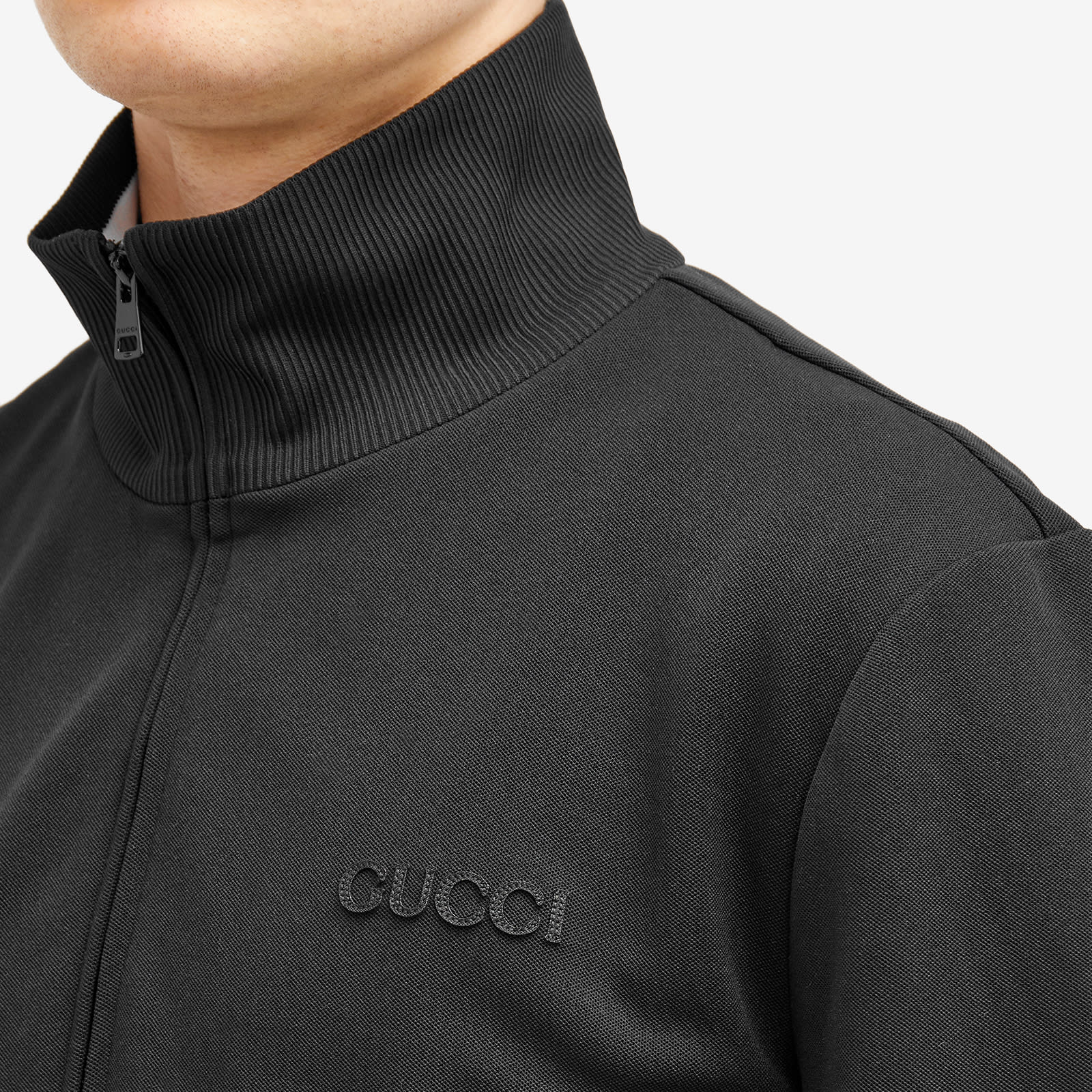 Gucci Men's Technical Track Top Black | 795078-XJGRJ-1043 | FOOTY.COM