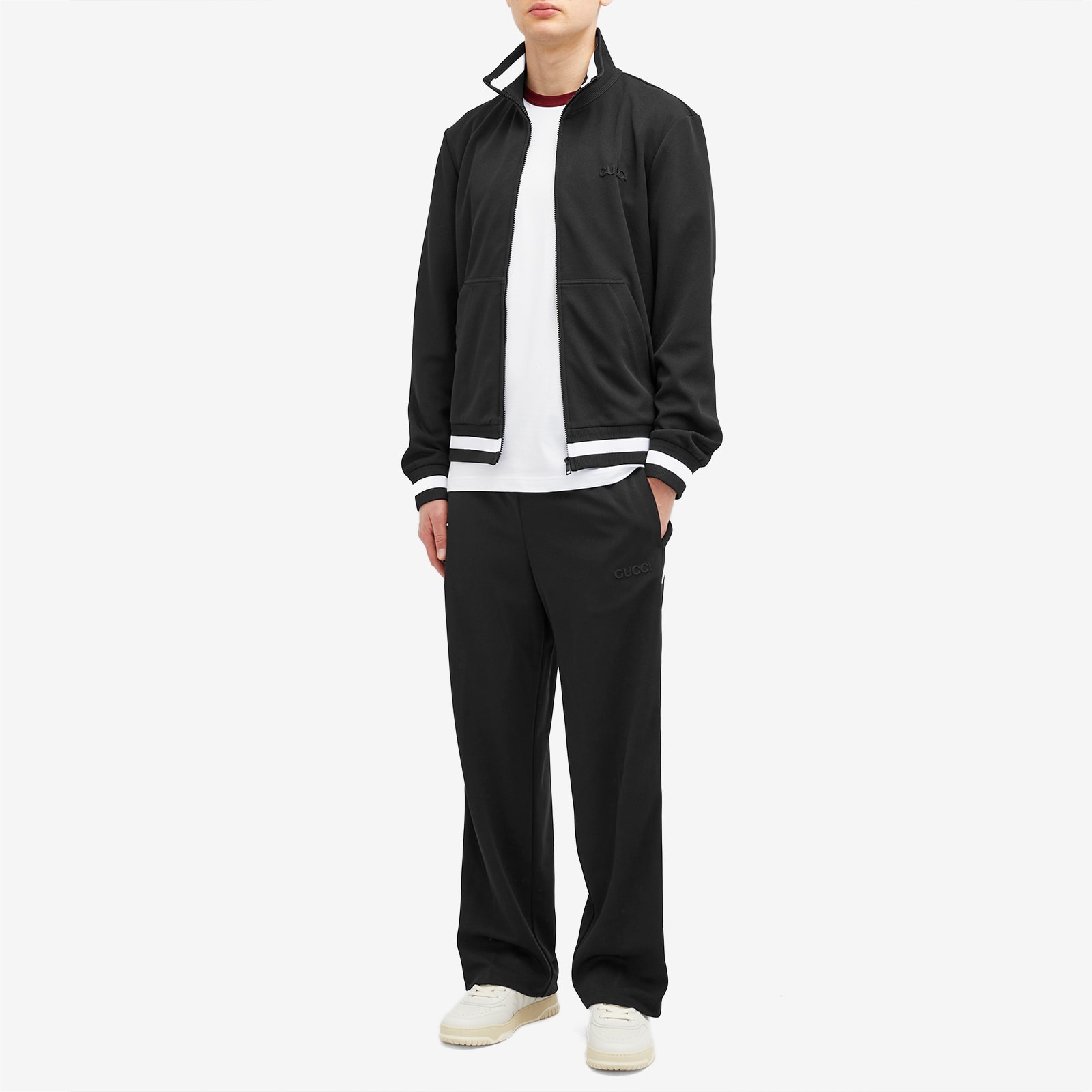 Gucci Men's Technical Track Top Black | 795078-XJGRJ-1043 | FOOTY.COM