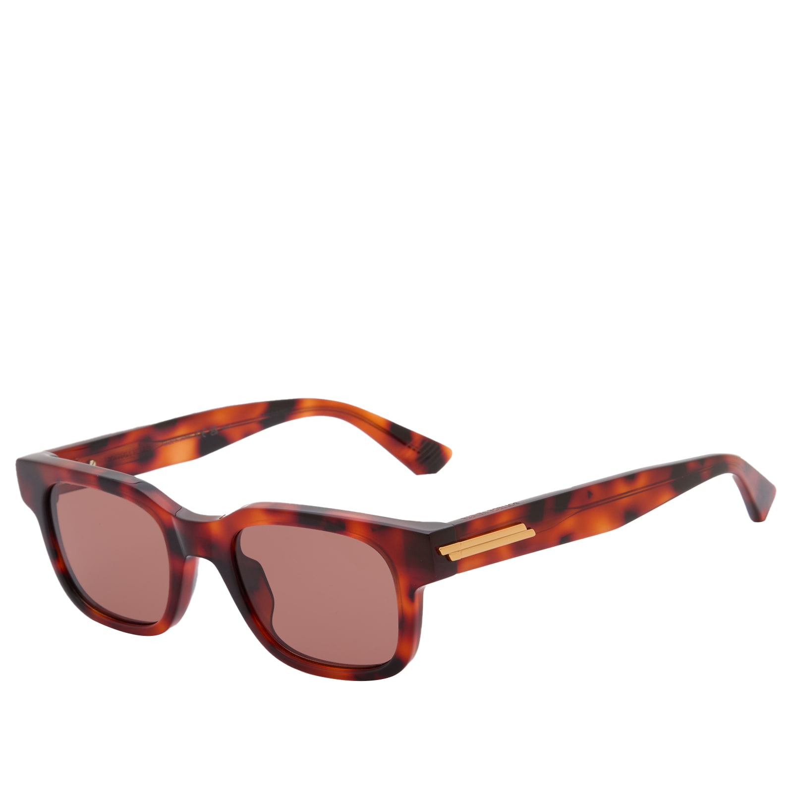 Bottega Veneta Eyewear Men's Havana/Red Bottega Veneta Bv1411s Stretch Sunglasses