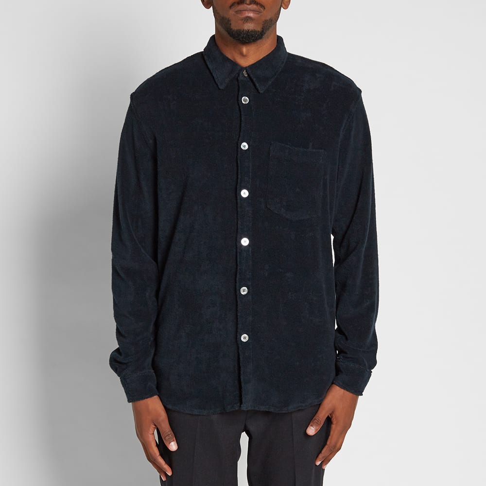 terry button up shirt