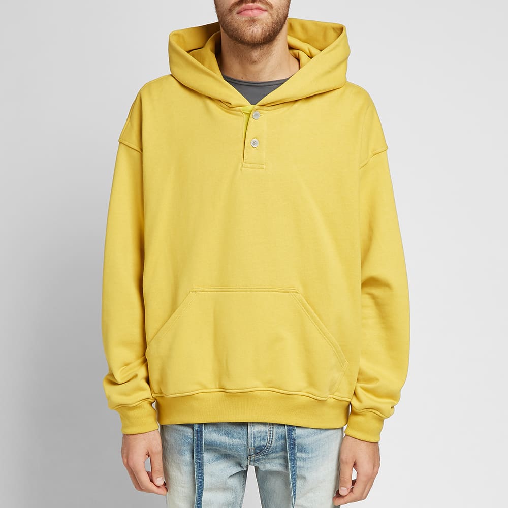 Fear Of God Everyday Henley Hoody Garden Glove Yellow | END. (US)