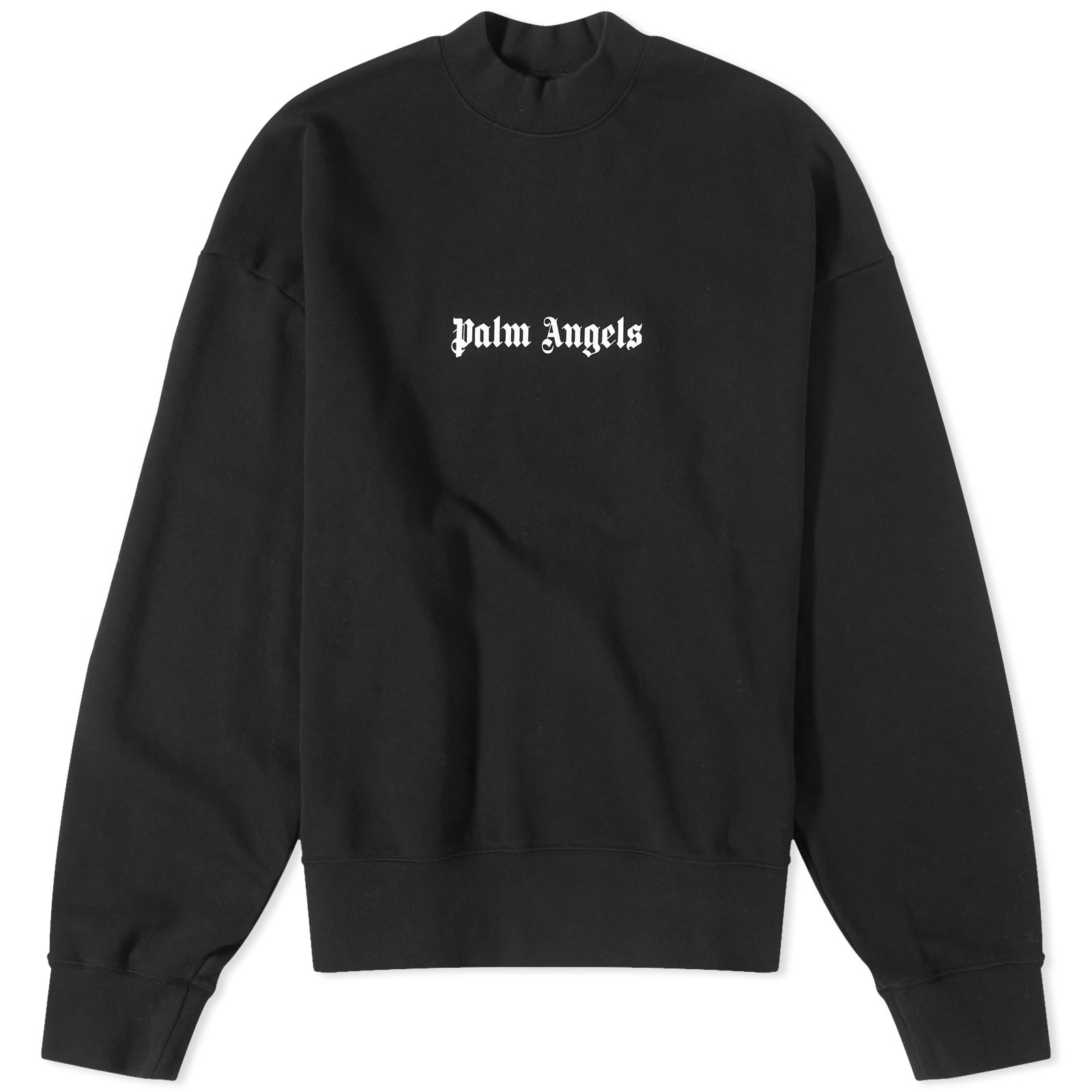 Palm Angels Men's Embroidered Crew Sweat Black Large