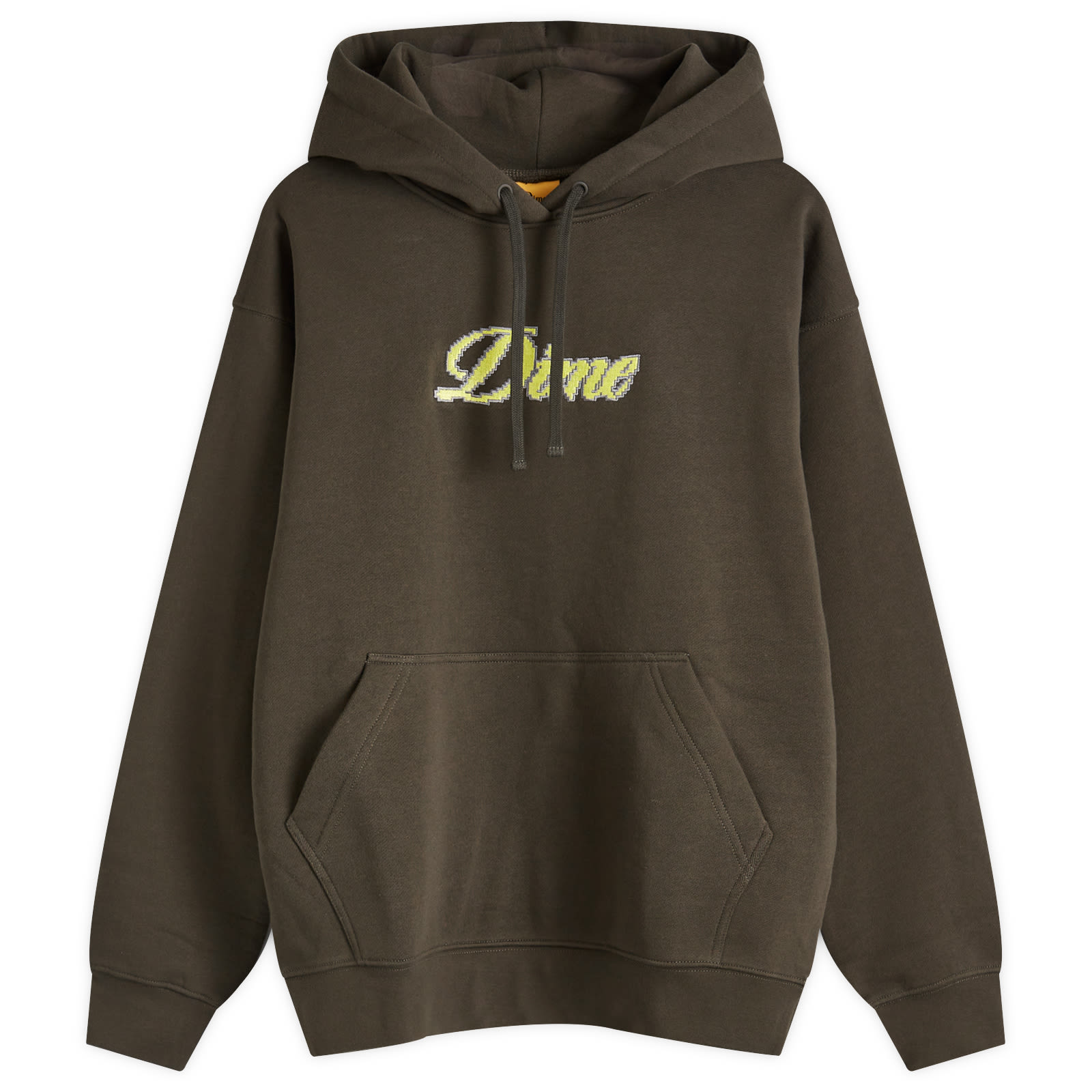 Dime Pixel Cursive Hoodie Vintage Black | END. (US)
