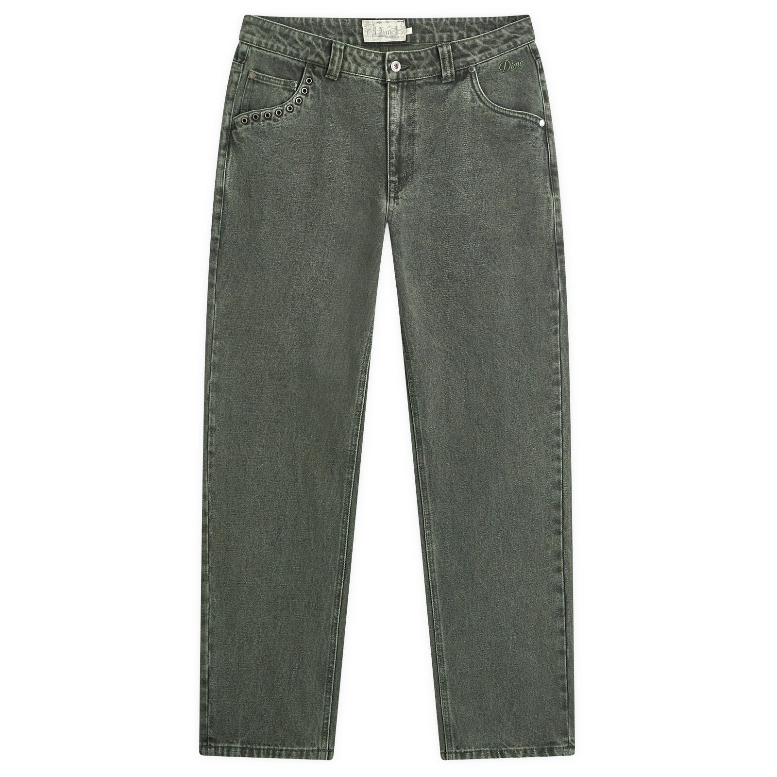Neighborhood Men's Washed Denim DP Wide Pants Black