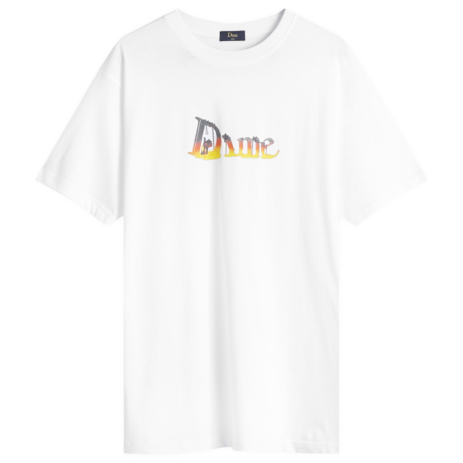 Dime Men's Cursive Power T-Shirt Dark Brown - Curated Menswear
