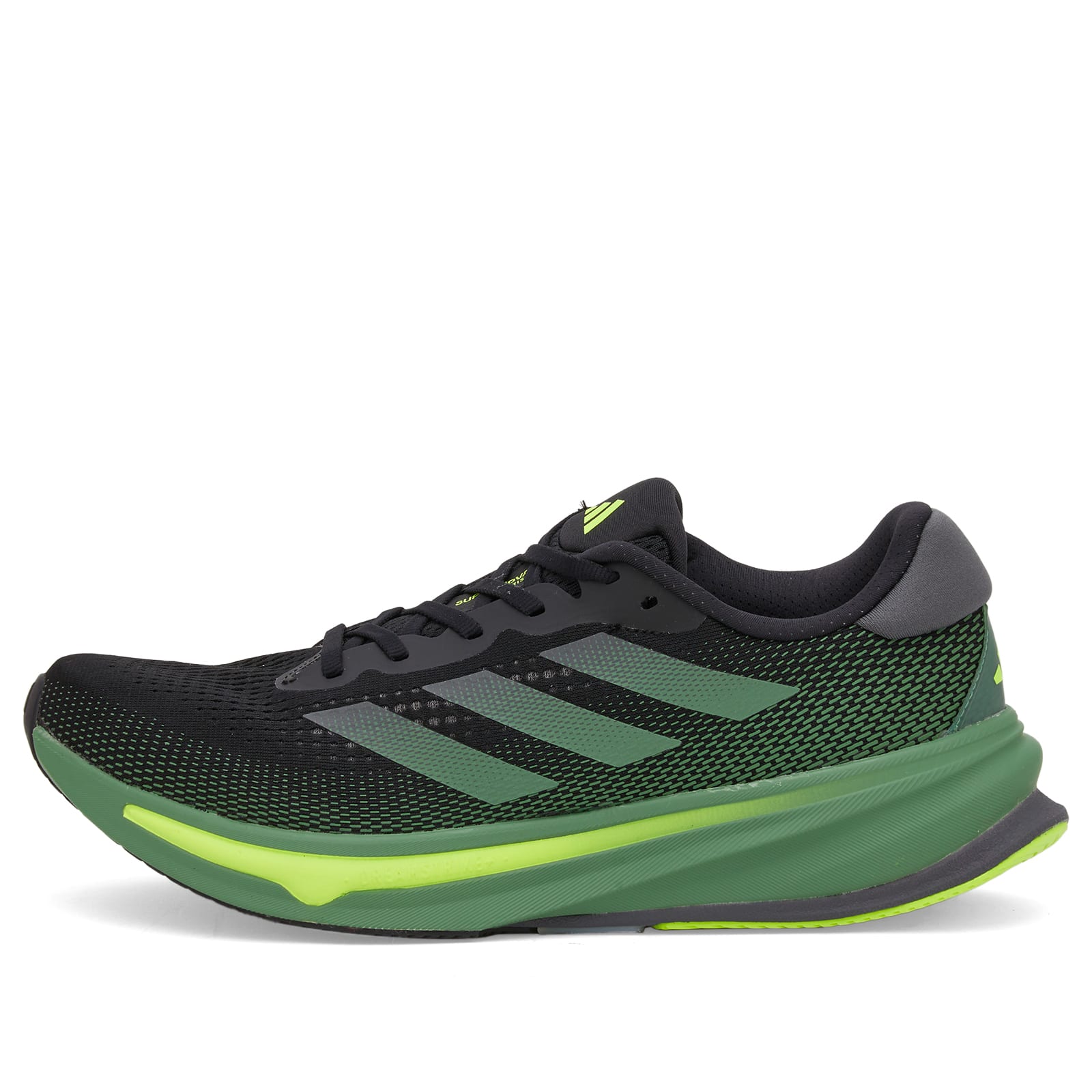 Adidas Men's Supernova Rise Sneaker Black/Green/Lemon - Curated Menswear