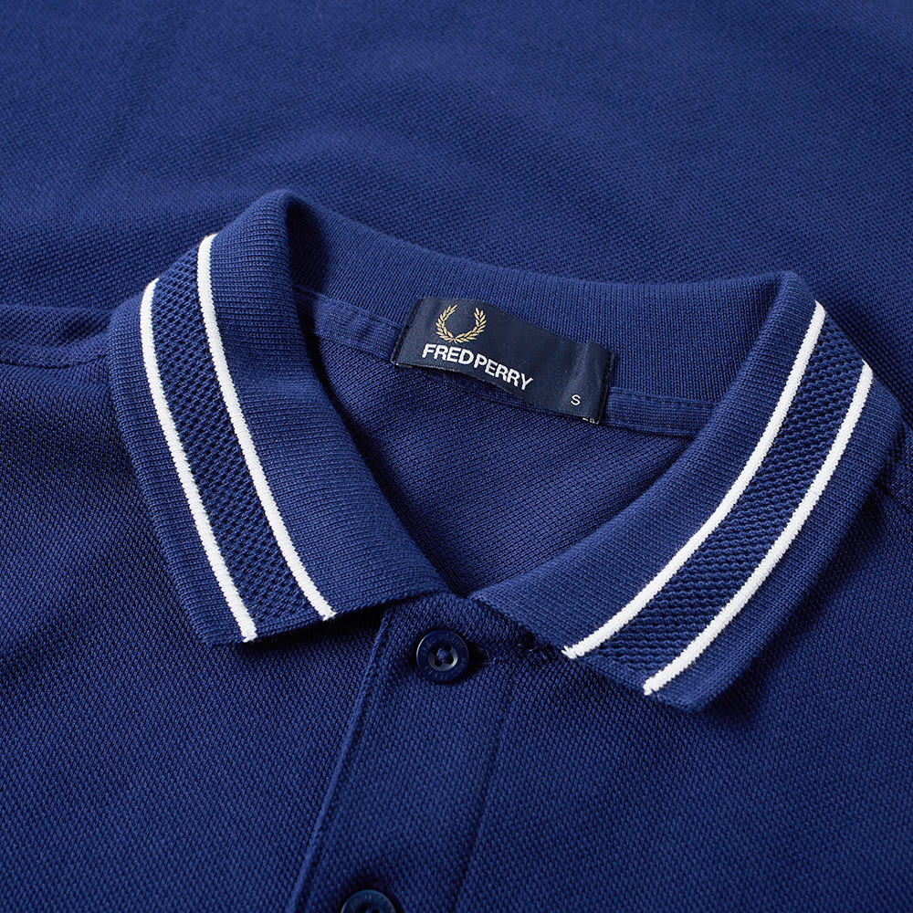 Fred Perry Tramline Tipped Polo French Navy | END.